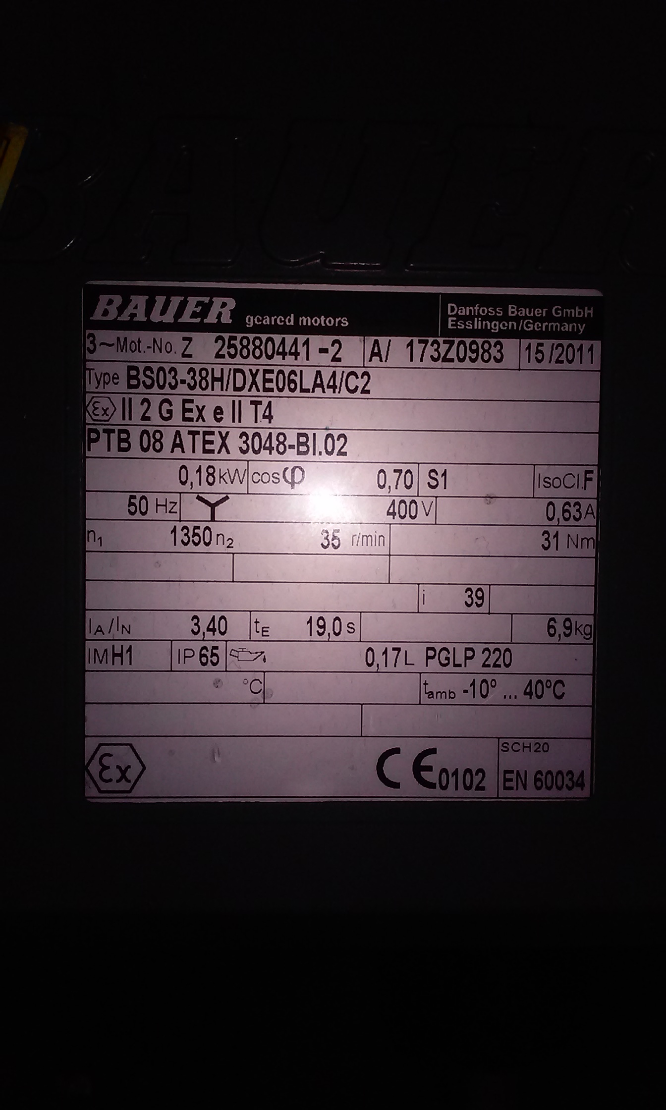 BS03-38H/DXE06LA4/C2 