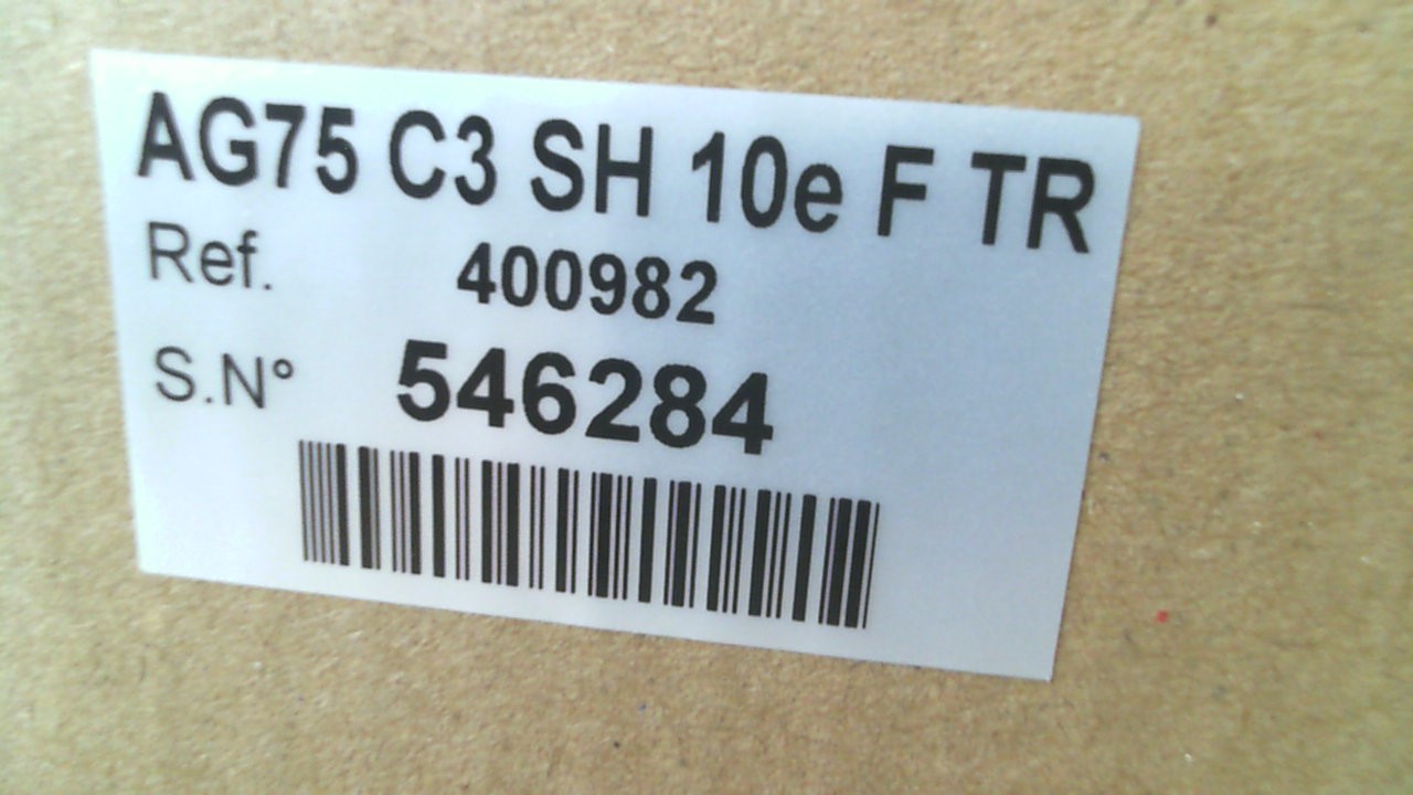 P/N: 400982, Type: AG75 C3 SH 10e F
