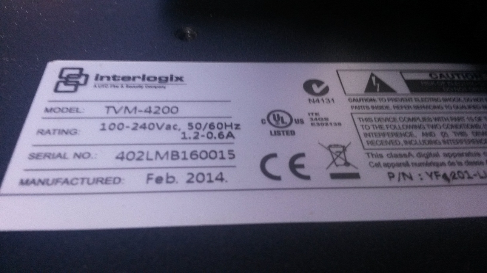 Power Board For TVM-4200 