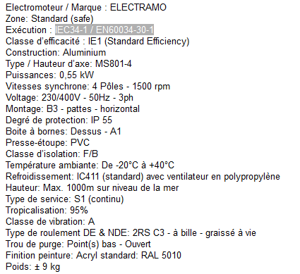 IEC34-1 / EN60034-30-1 