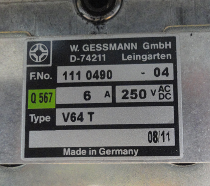 V64LT-02ZP+02ZP-A050P025 (W1110490-010) 