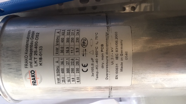 LKT 25-400-D52 K18-0133 10 kVAr 400V