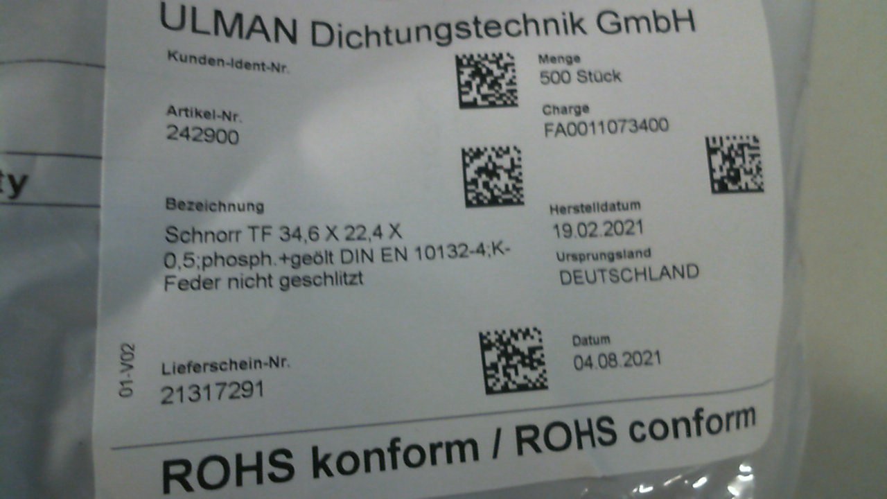 Schnorr TF 34,6 X 22,4 X 0,5