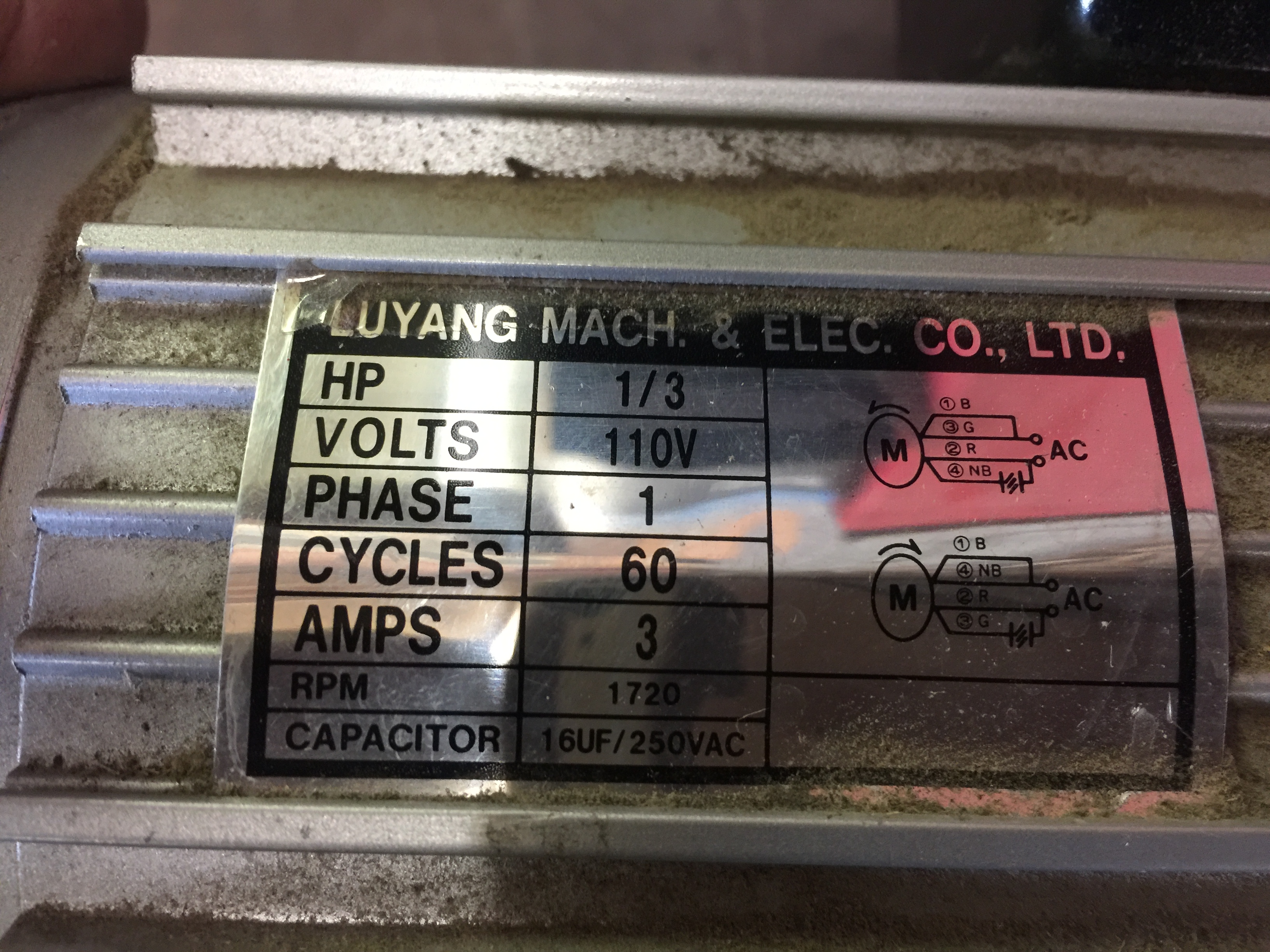 Gearmotor 1/3 HP for Interpack 2324-BB/3