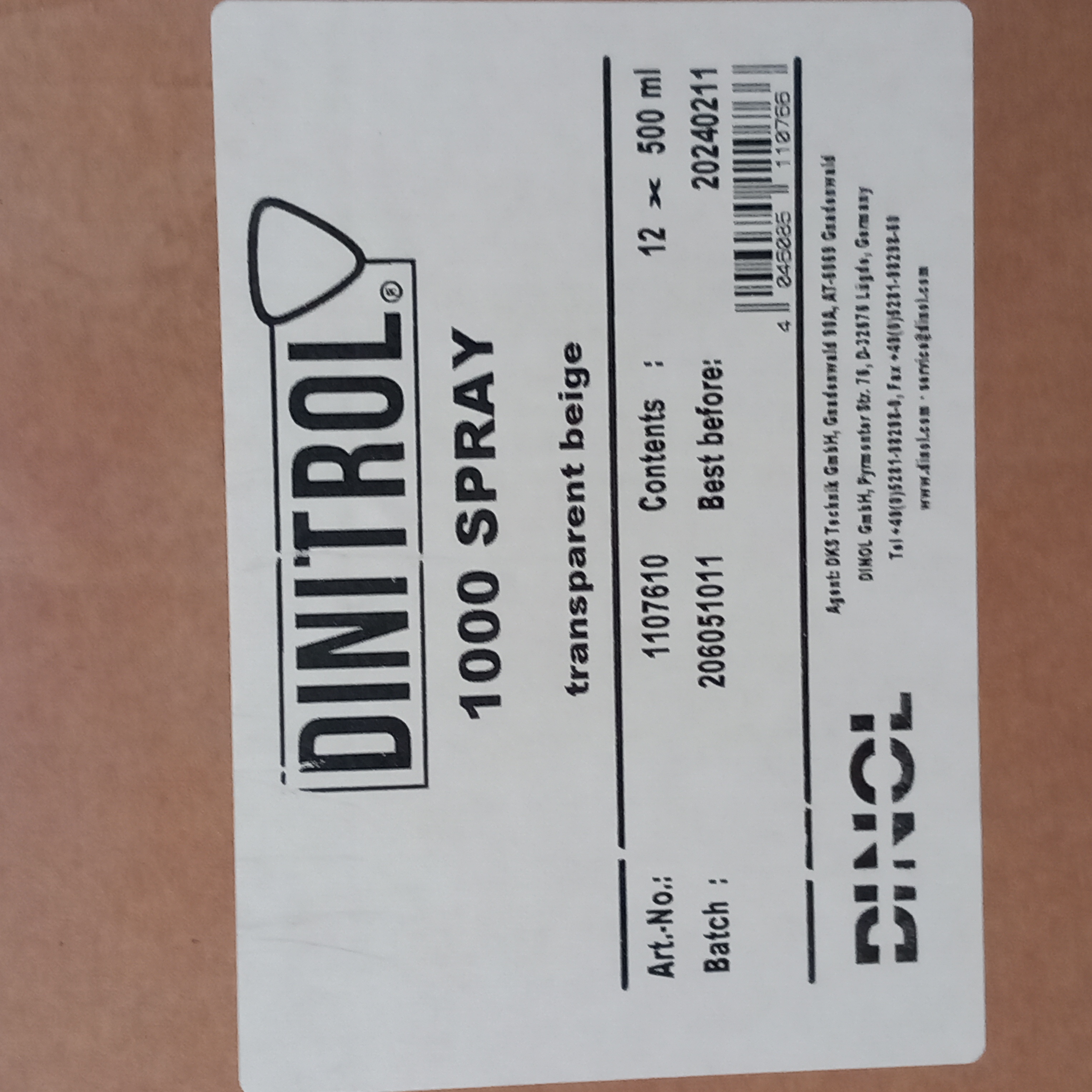 Dinitrol Penetrant 1000 Hohlraumschutz 500 ml Spray