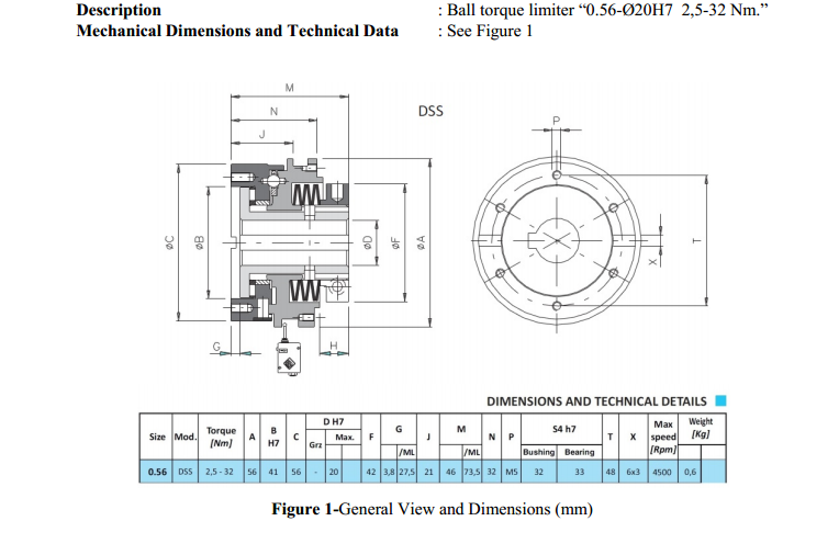 DSS 0.56 T1 ø20