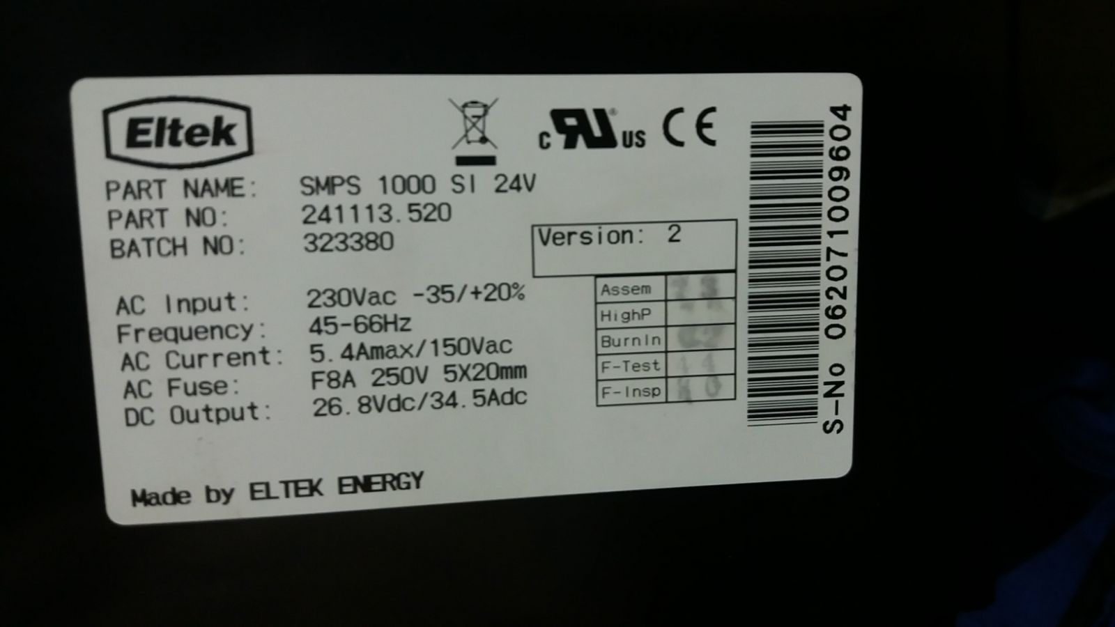 SMPS 1000 SI 24V no longer available,alternative CIES0301.002  