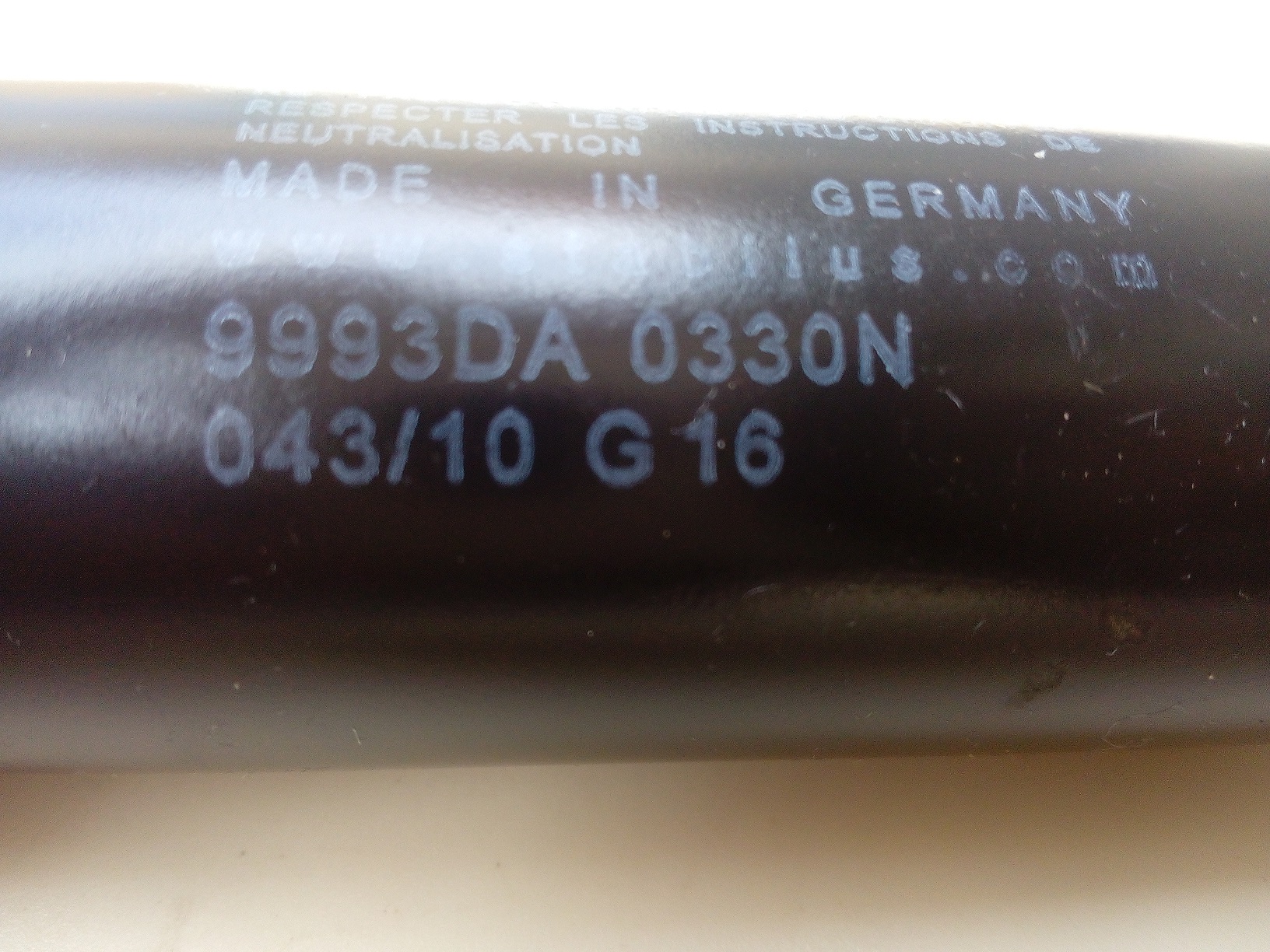 9993DA 0330N 043/10 G16