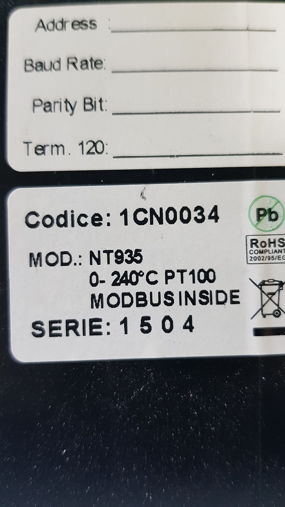P/N: 1CN0034, Type: NT935