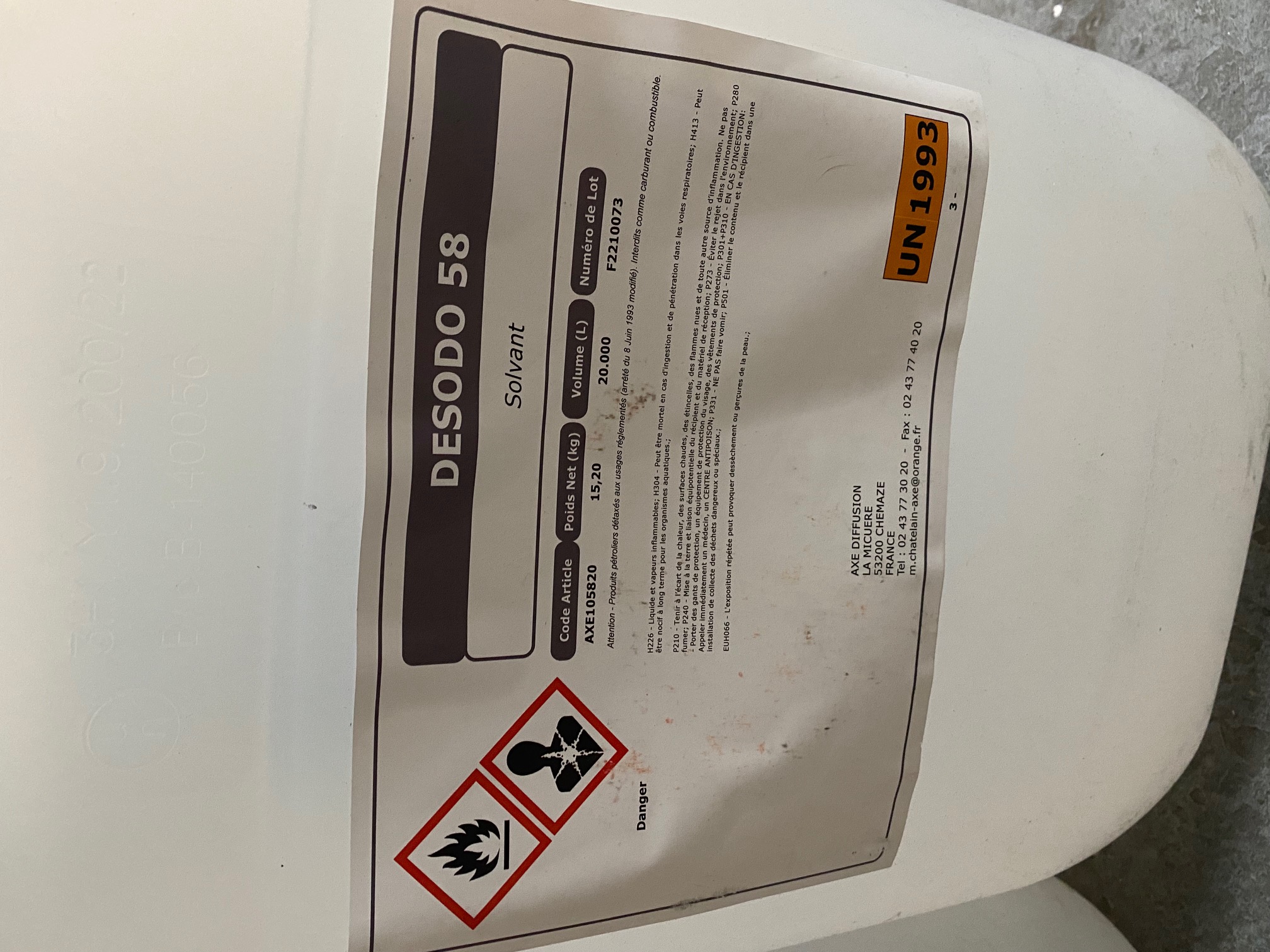 DESODO58/B20L (CAN OF 20 L)