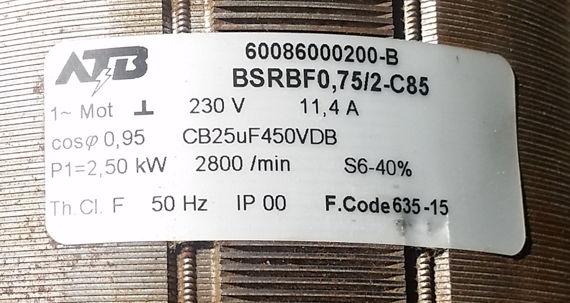BSRBF0,75/2-C85 F.Code 635-15