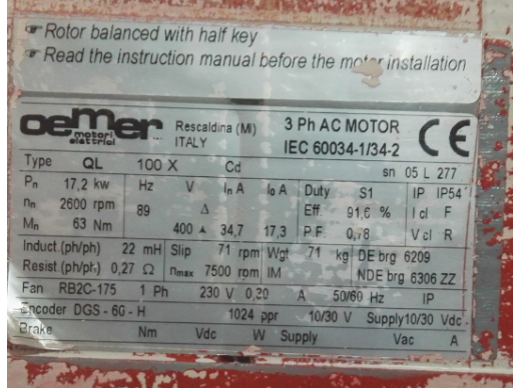 Type.QL 100X Cd S/N: 05 L 277