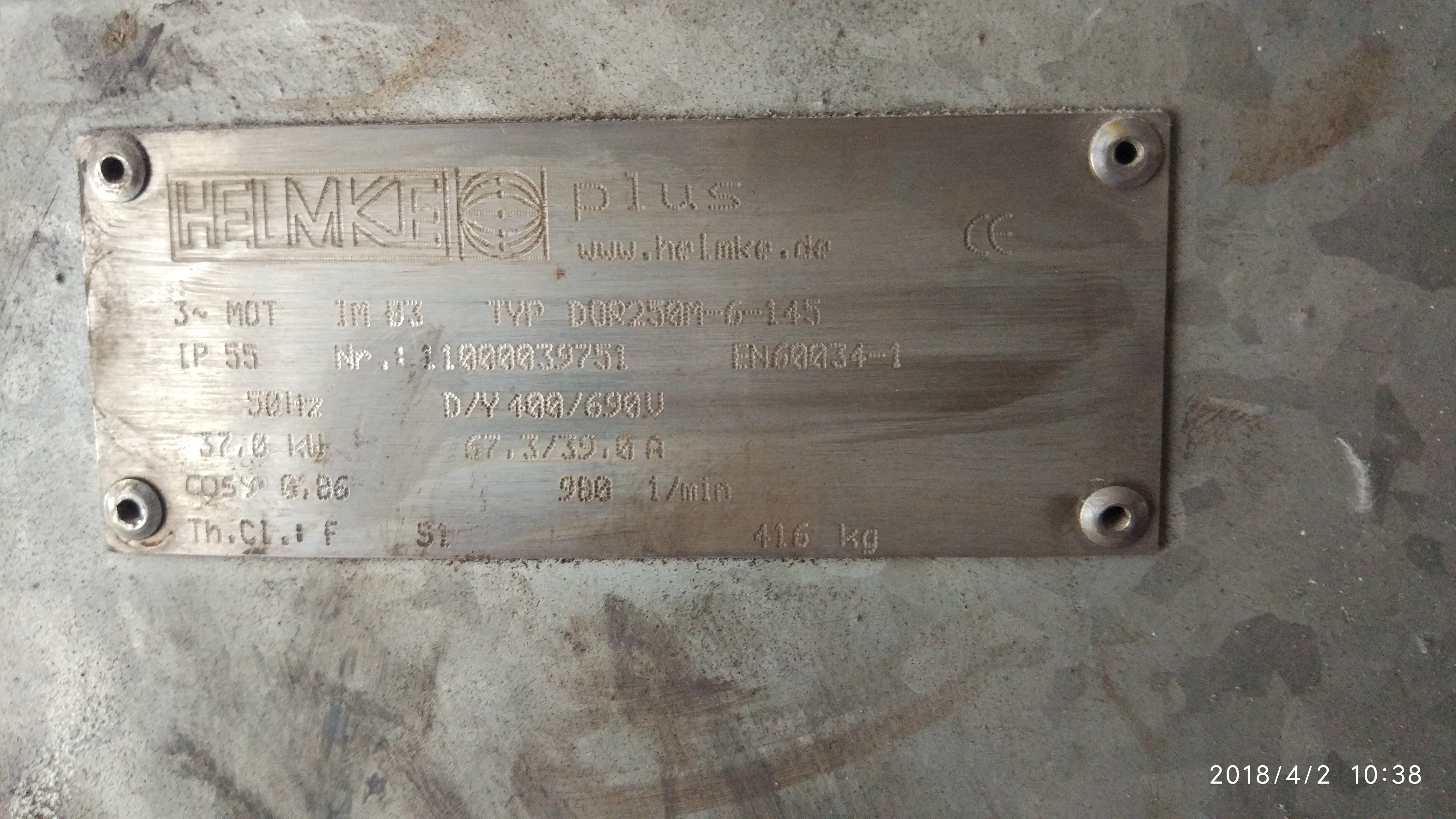 IM B3  Type: DOR250M-6-145