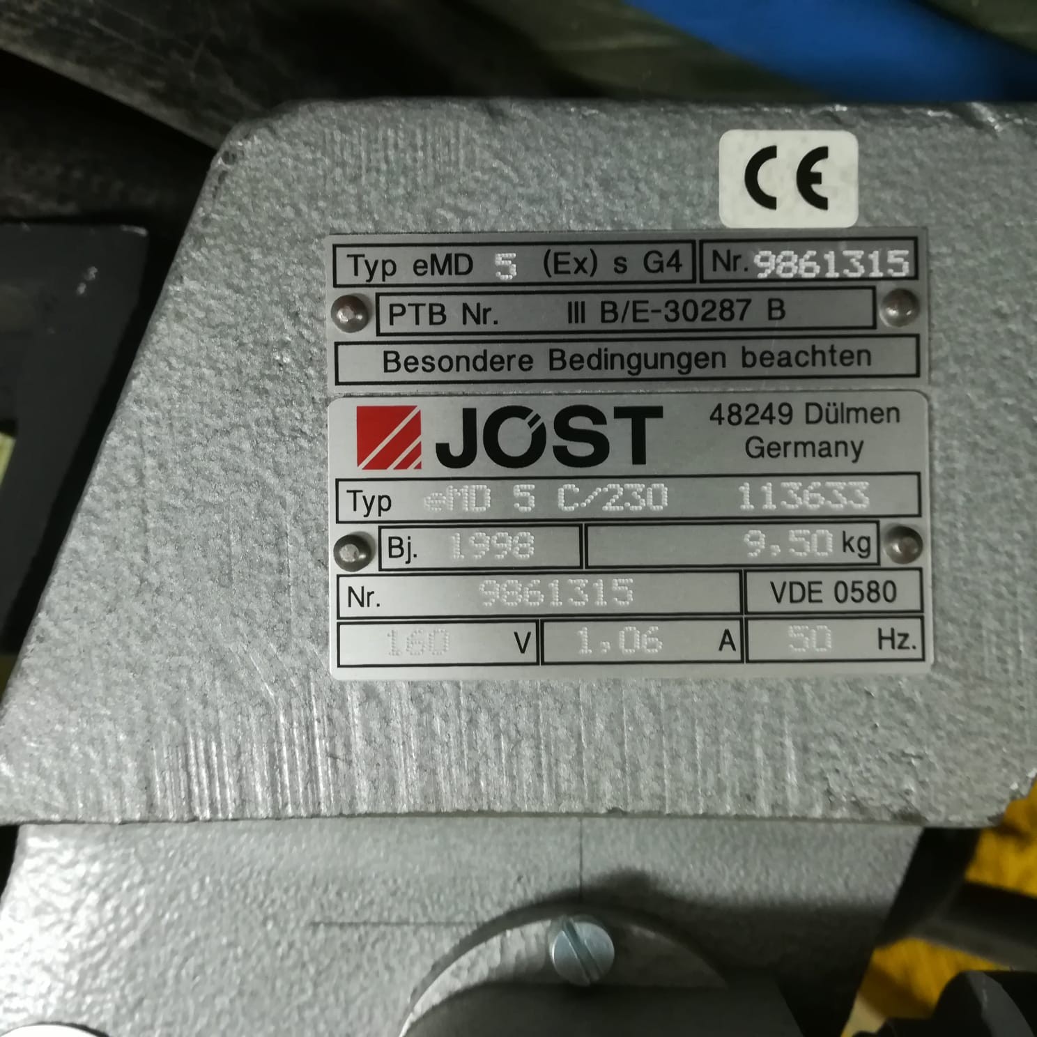 eMD 5 C/230 obsolete, replacement another brand JVM JDE 50 -50HZ 230V 50HZ