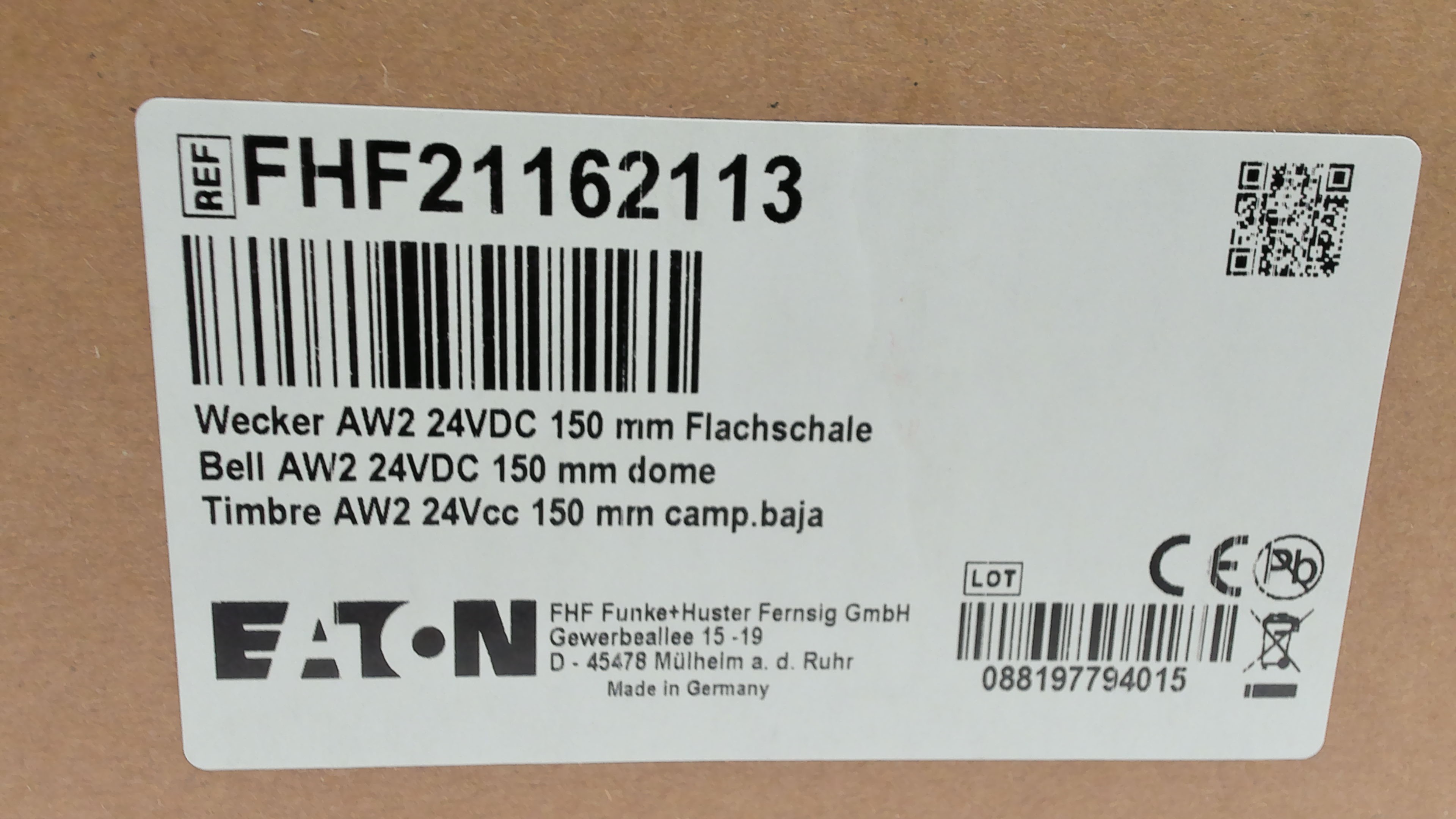 P/N: FHF21162113, Type: AW2