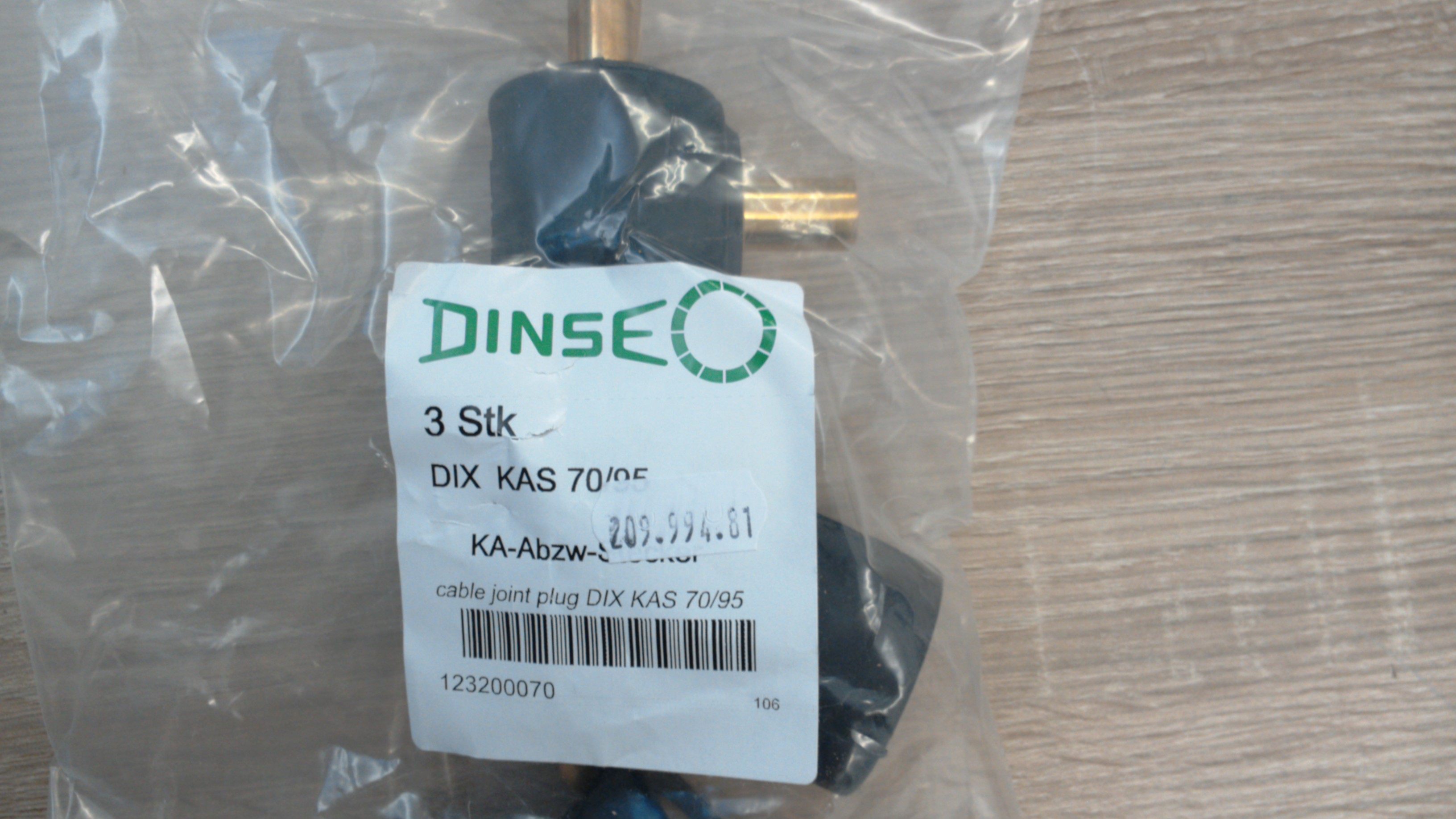 P/N: 123200070 Type: DIX KAS 70/95