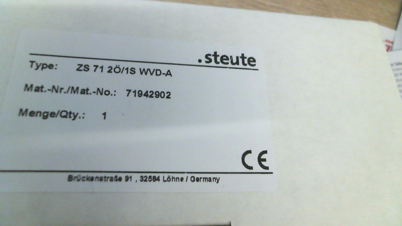 P/N: 1182987, Type: ZS 71 2Ö/1S WVD-A / 100 N