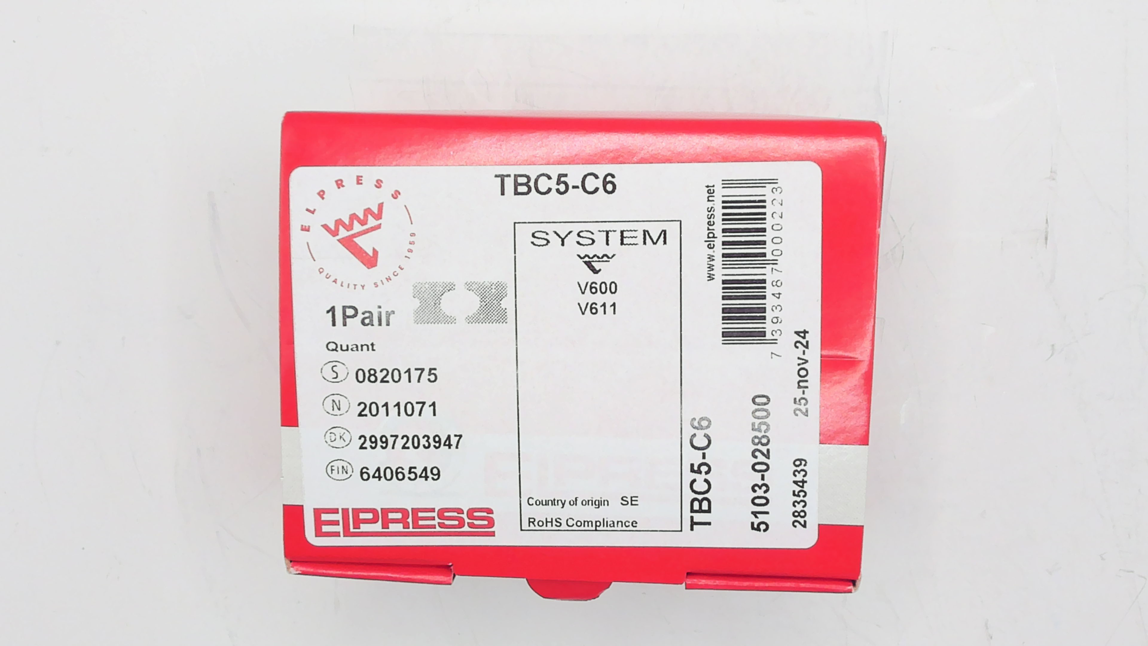 p/n: 5103-028500, Type: TBC5-C6
