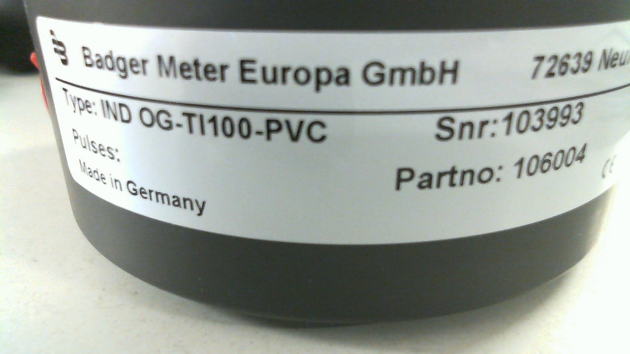 P/N 106004 Type: Industrial OG-TI100-PVC