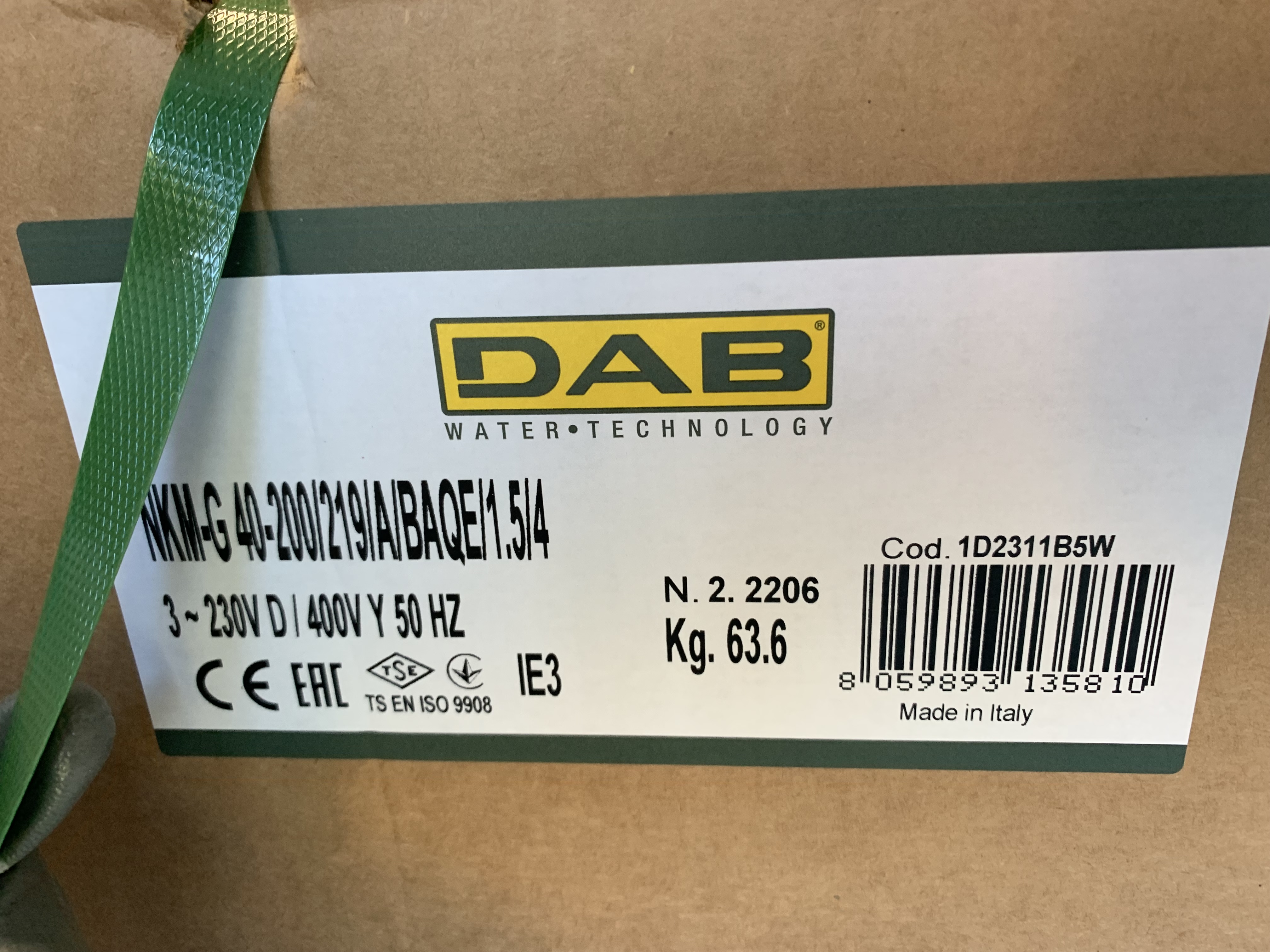 NKM-G 40-200/219/A/BAQE/ 1,5 /4 - IE3 preview 2