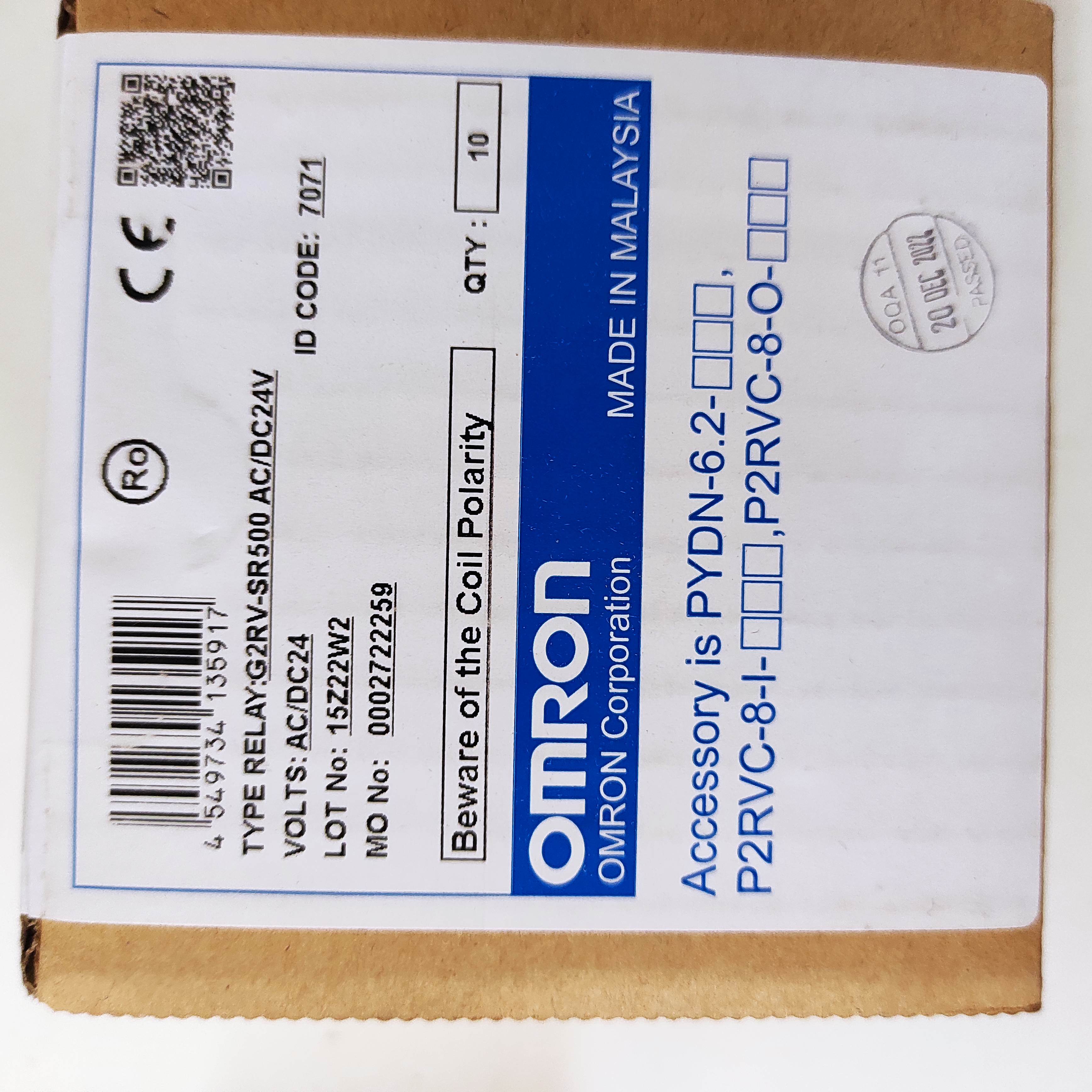 G2RV-SR500 24VAC/DC