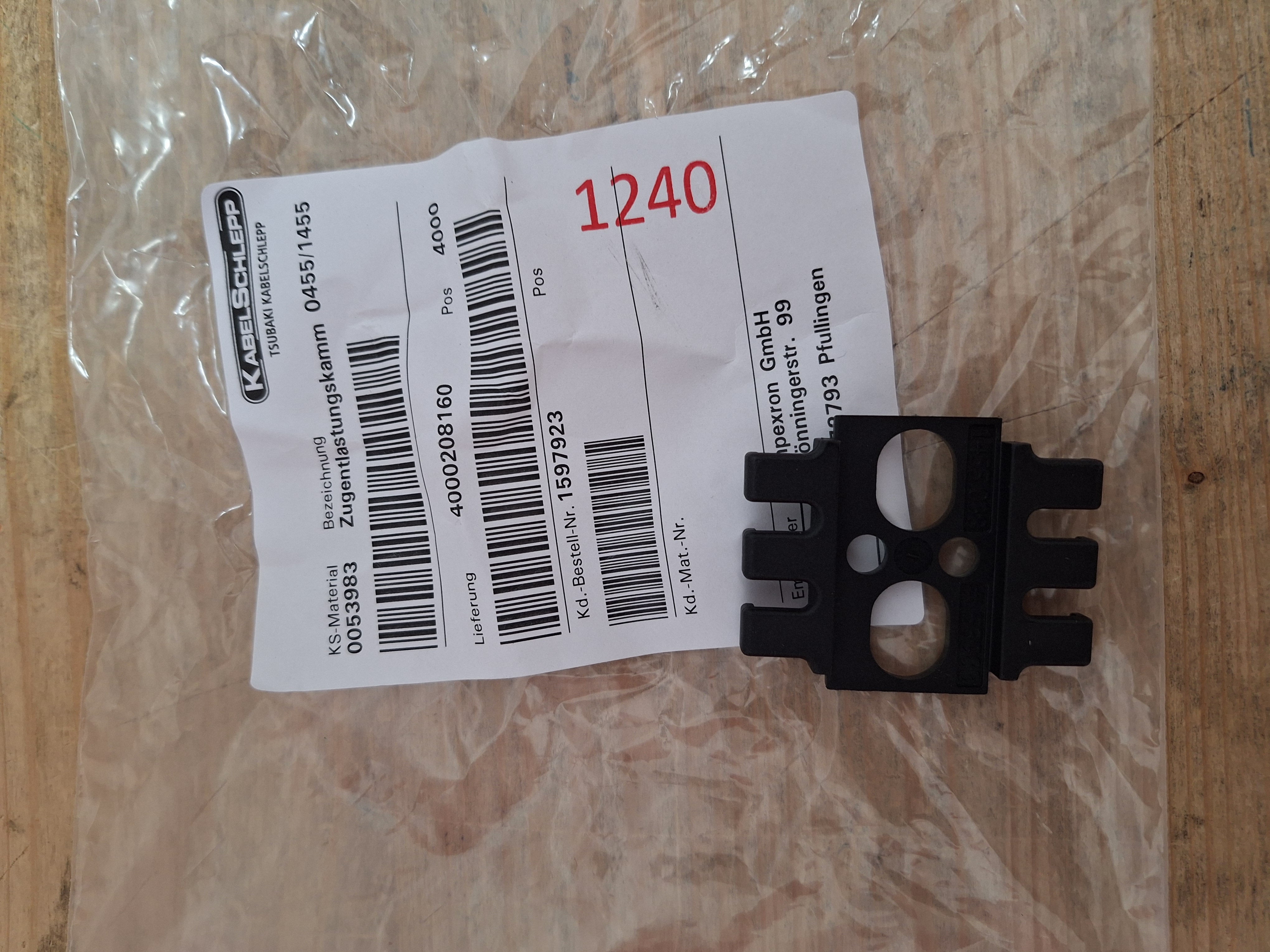 Strain relief comb 0455/1455.038 /  0053983 preview 2