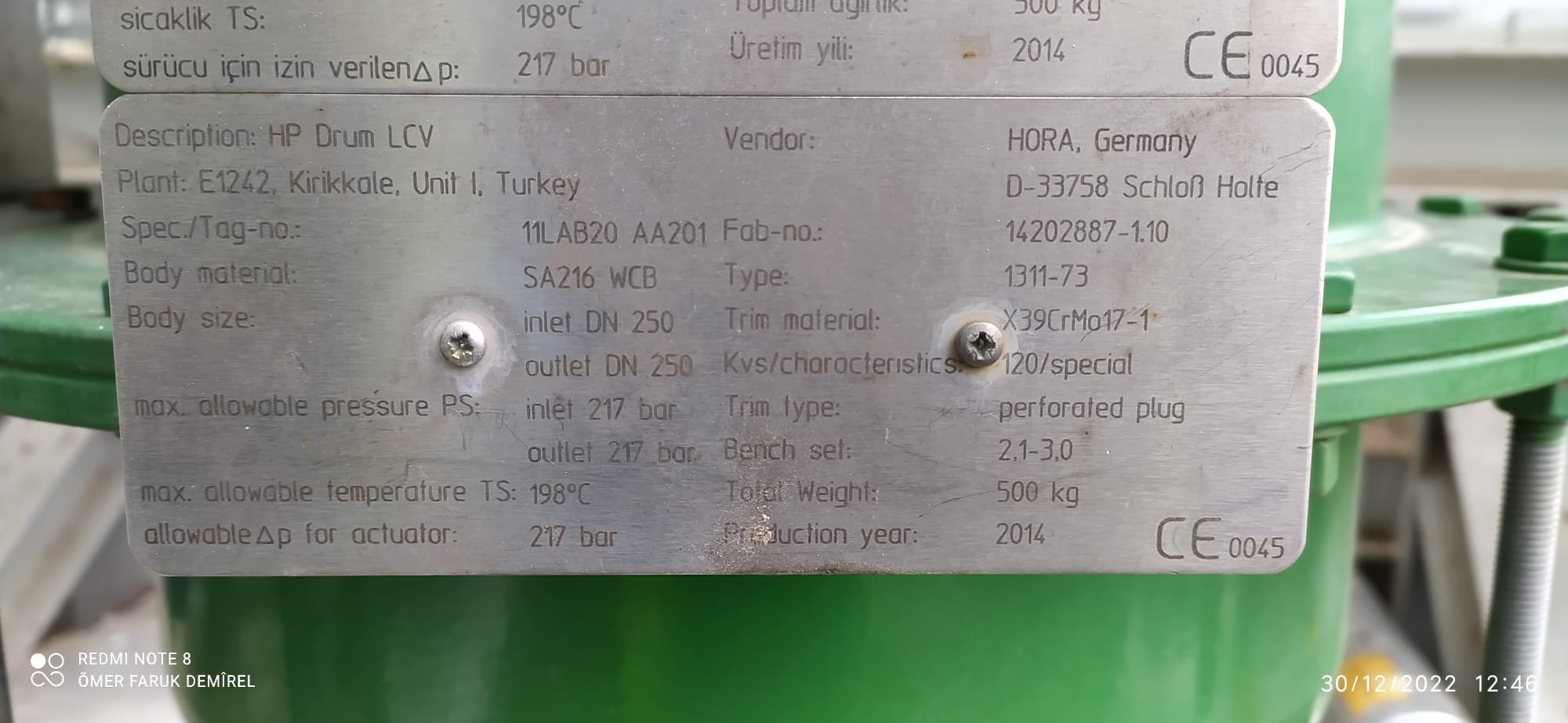 Seat plugged with basket⌀114 for 11LAB20 AA201 / 329791