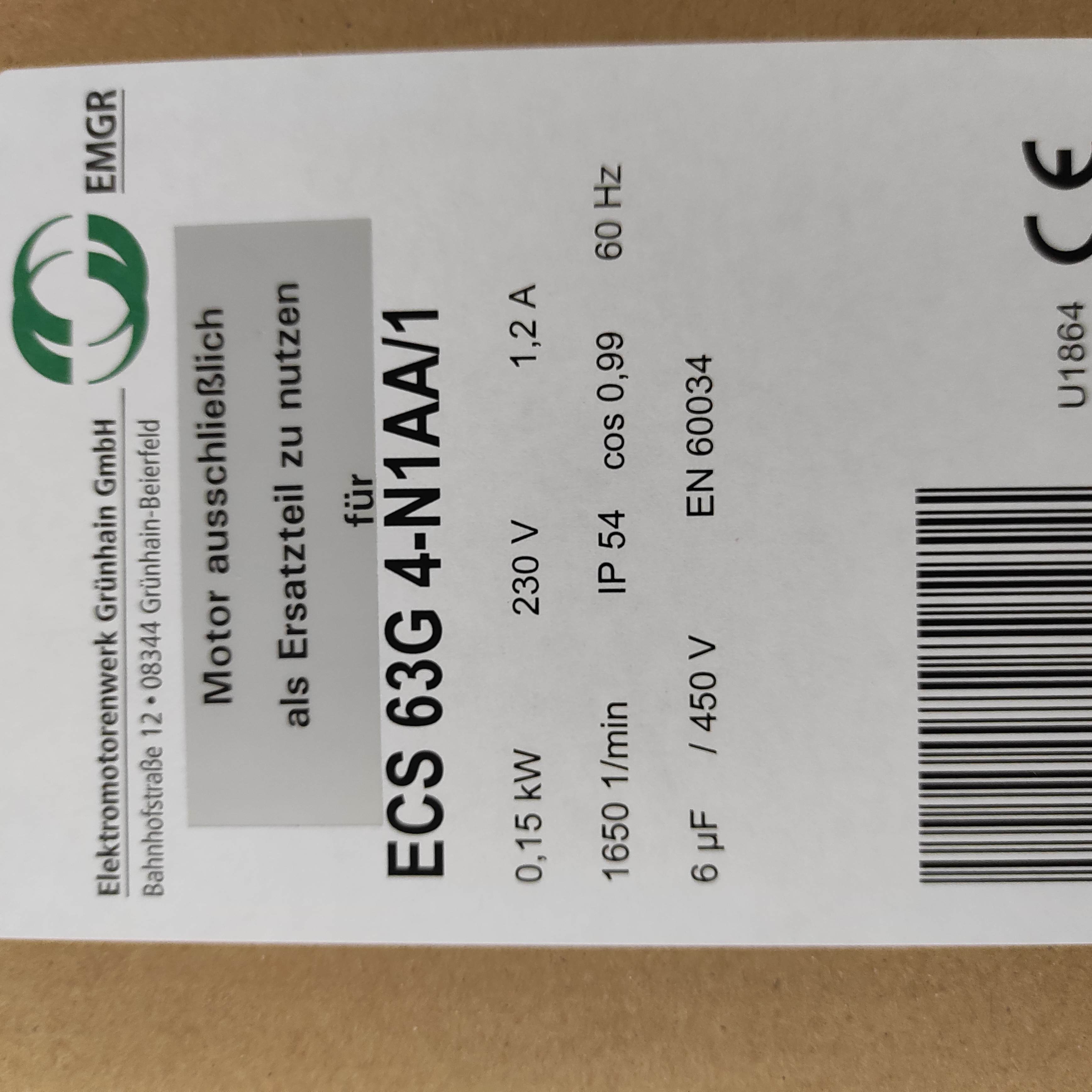 ECS 63G 4-N1AA/1 / U1864