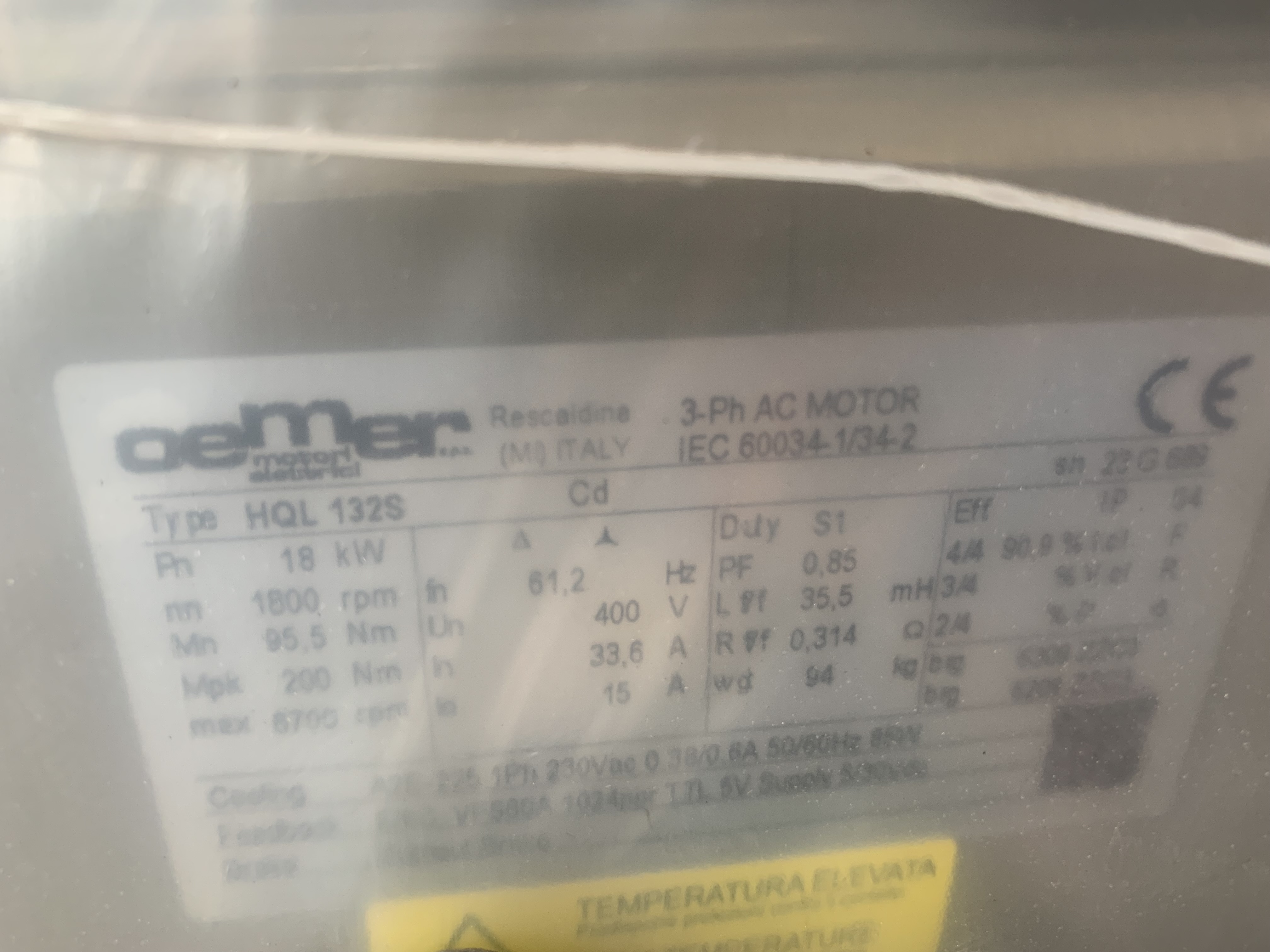 HQL 132S 18kW 1800rpm 400V 60Hz preview 4