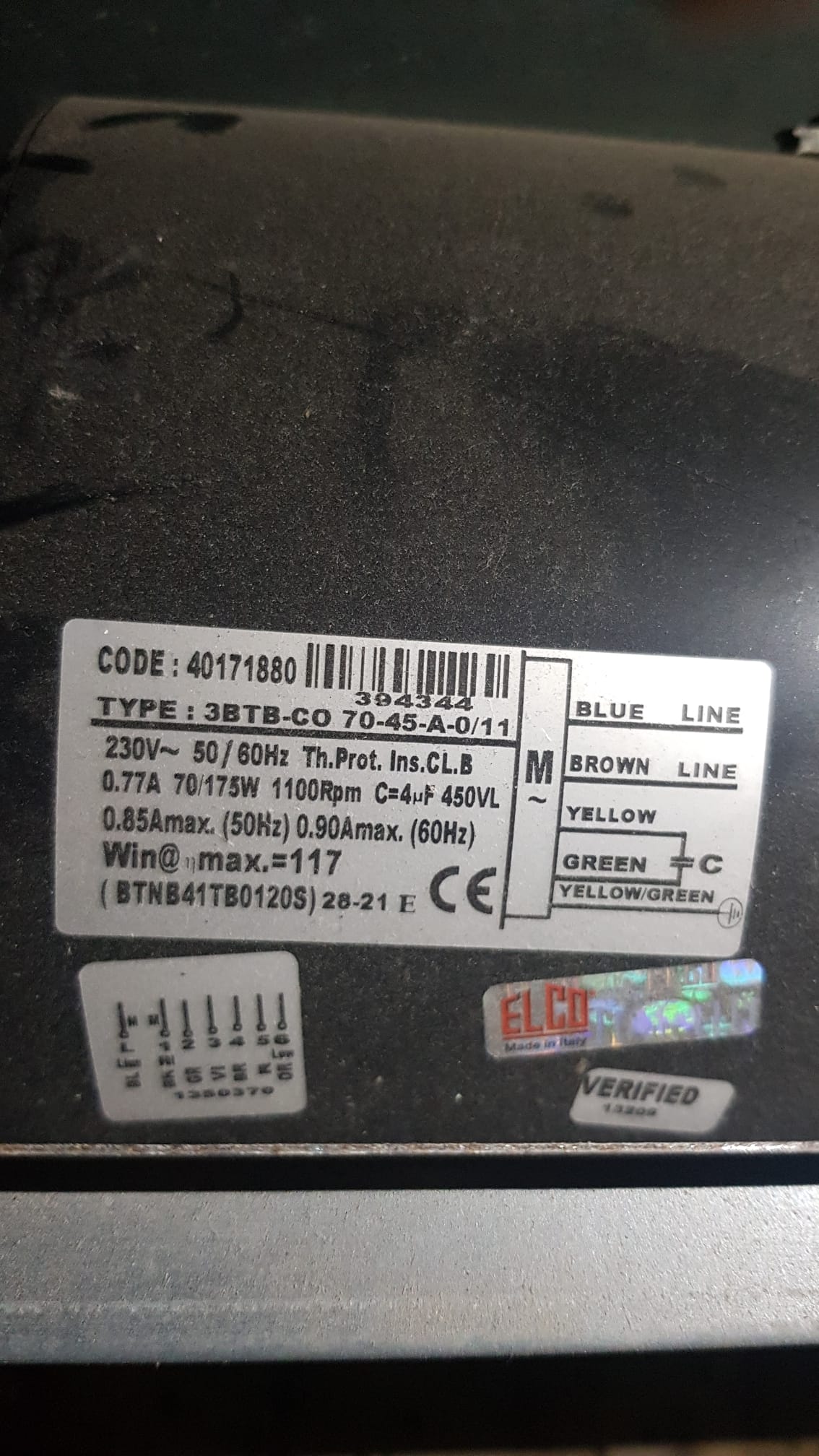 GMV 3BTB.CO.70.45.A.0/11 BTNB41TB0120S *40171880*