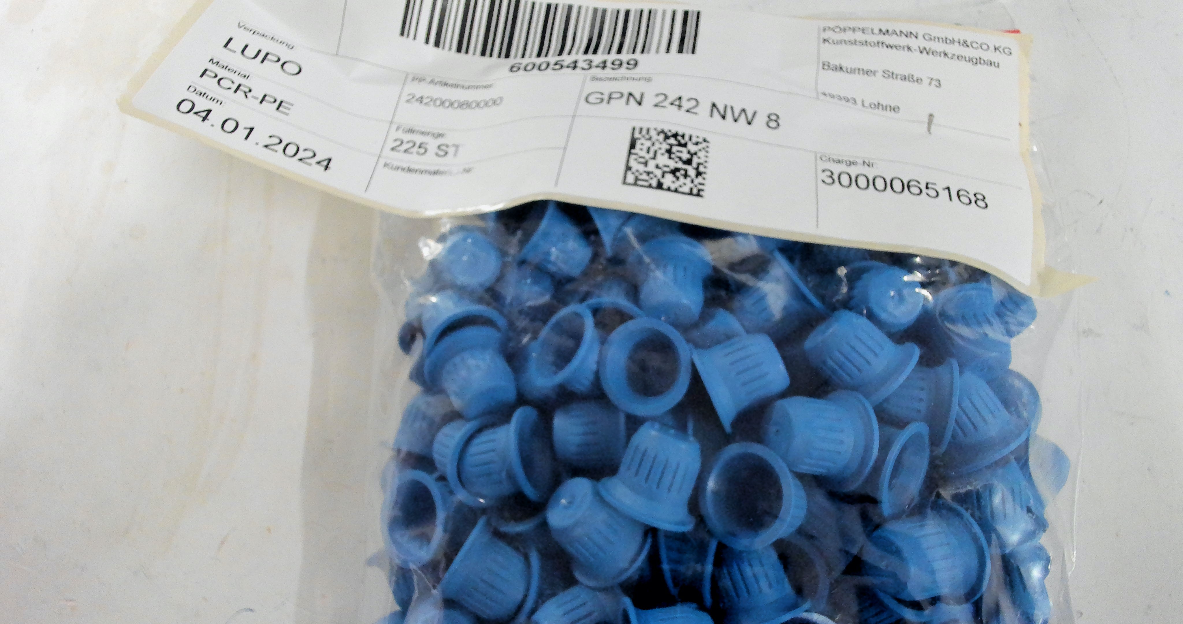 242 0008 0000 / GPN 242 NW 8 PCR-PE, blue