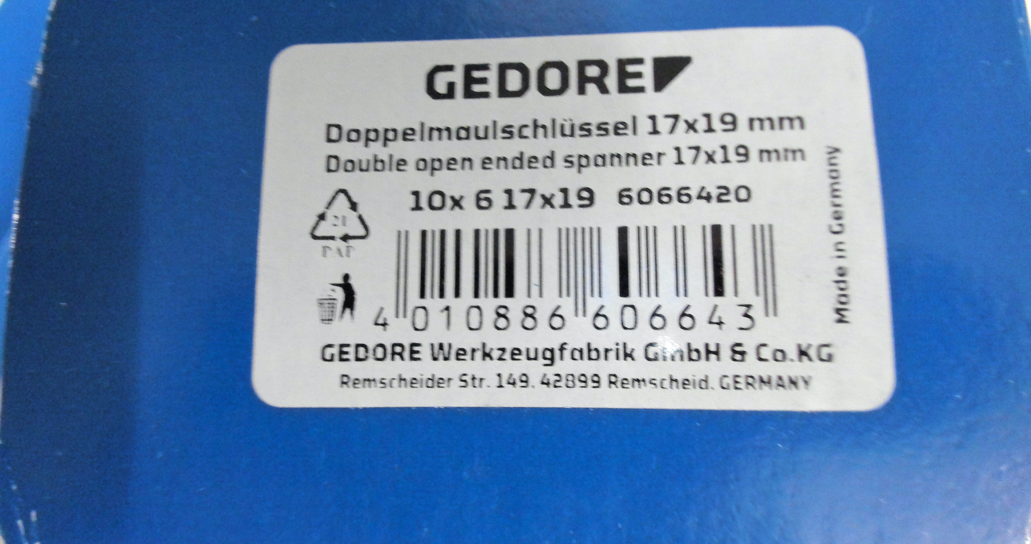 6066420 / 6 17X19