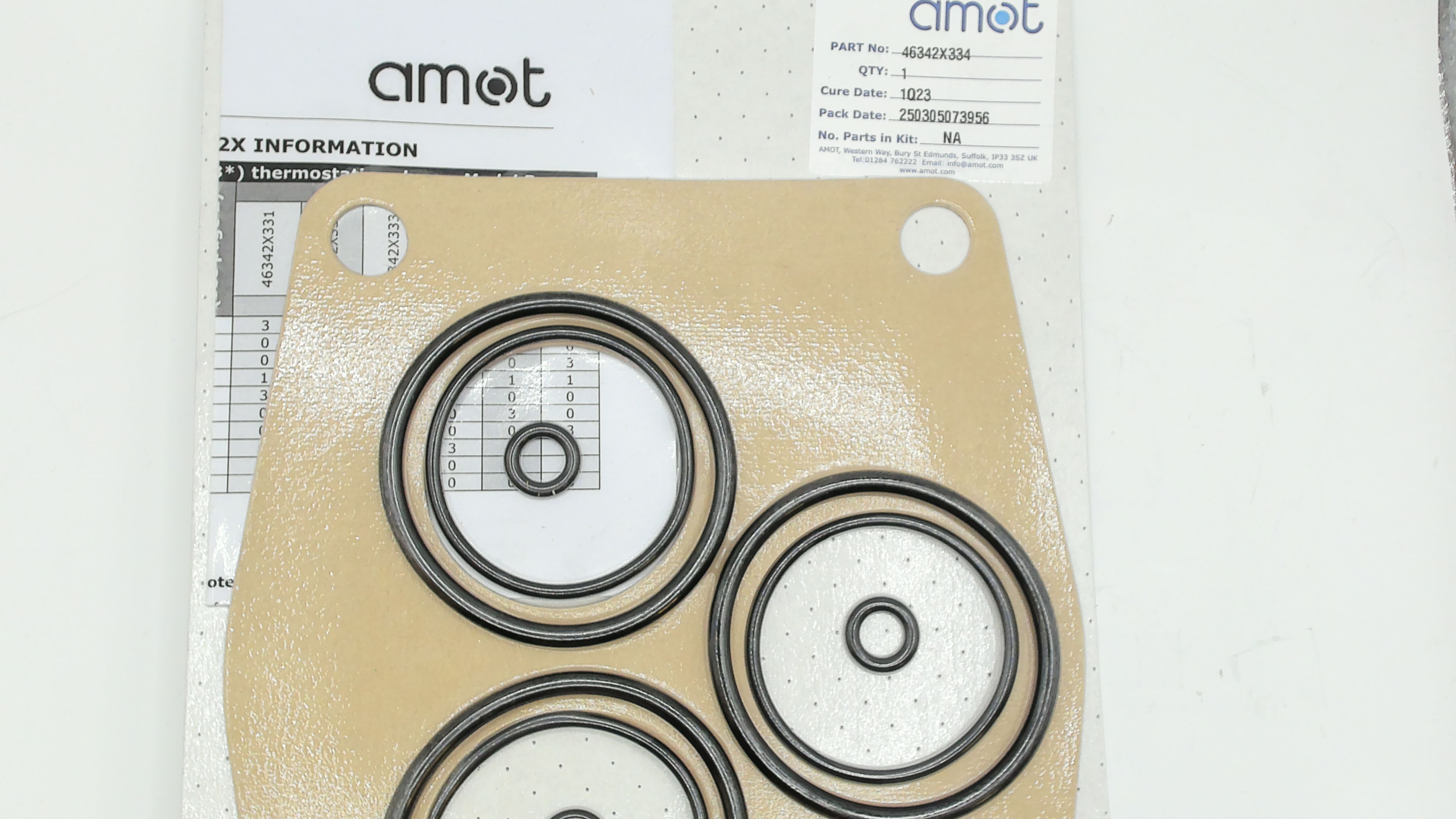 46342X334 / Seal kit Nitrile for AMOT Thermostatic valve type 33 preview 3
