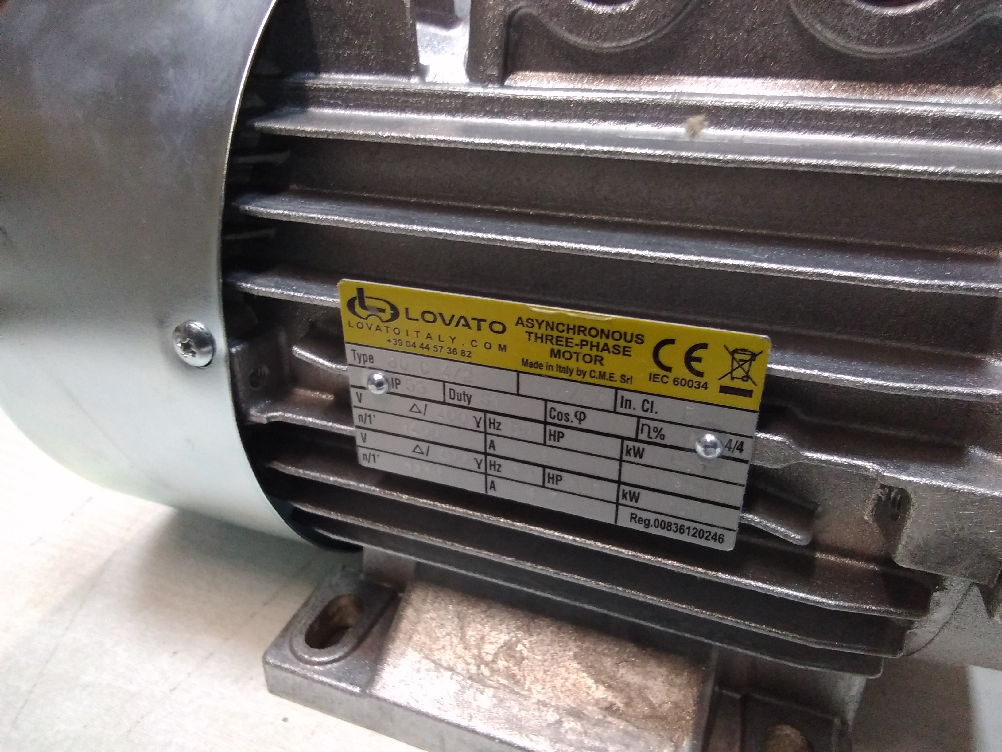 230/400 V – 50 HZ – IP 55 – Cl. F – S1 – IE1