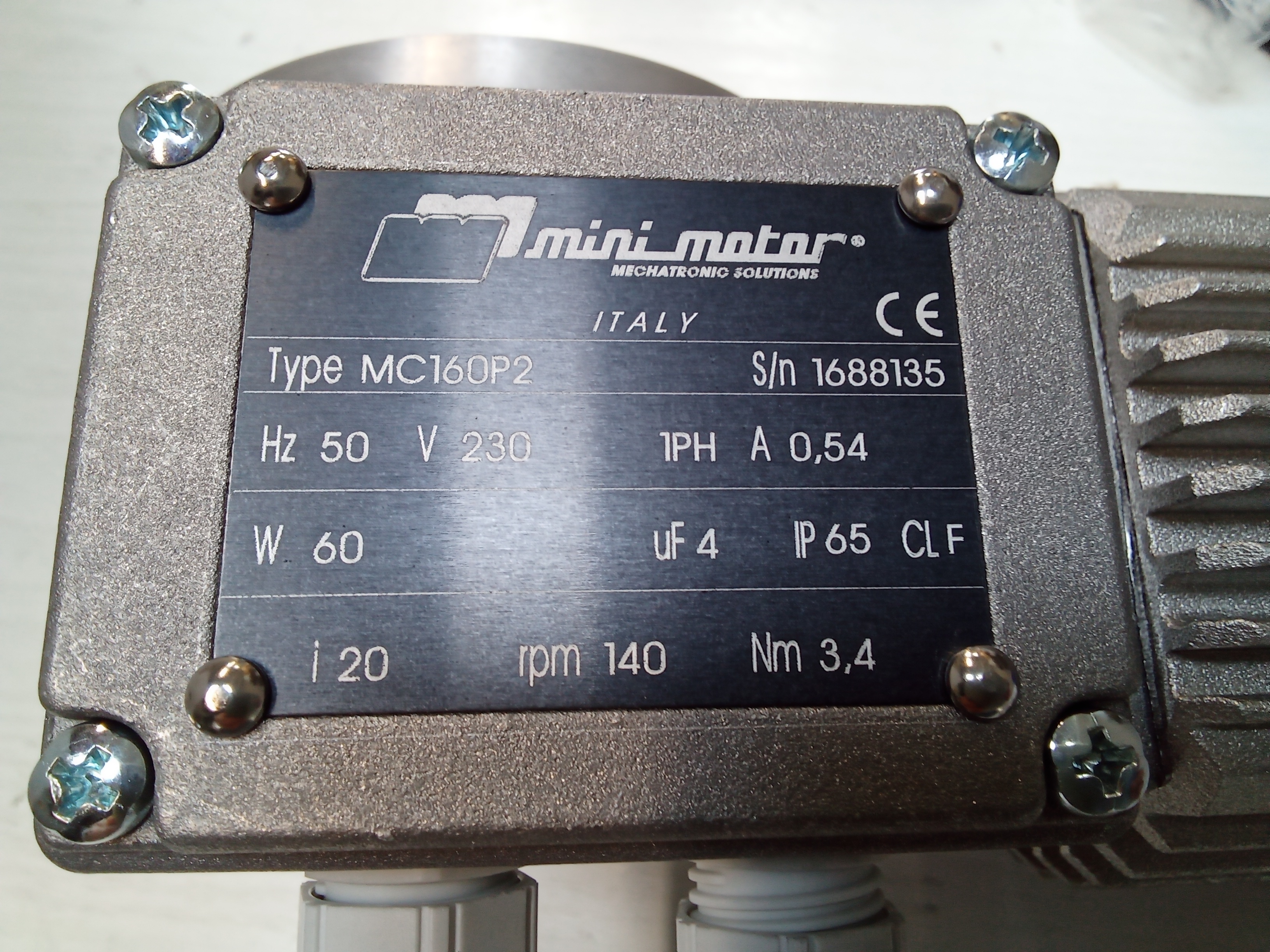P/N: 004V--A33--2V, Type MC 160P2 20 B5