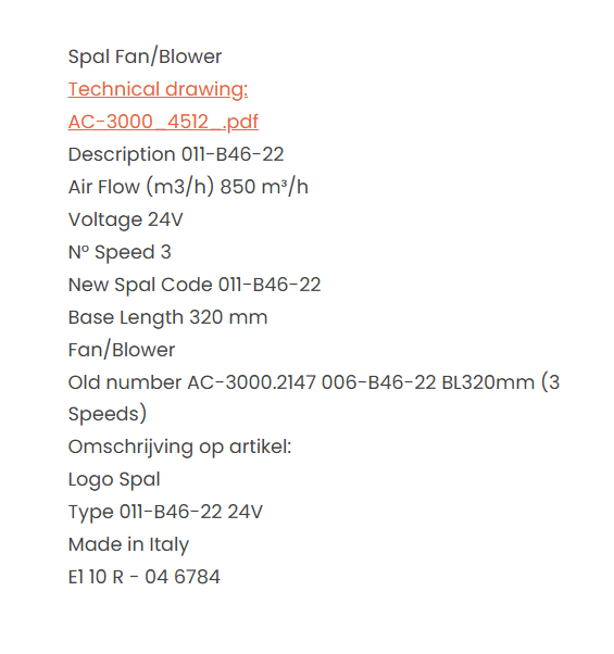011-B46-22 24V (3 Speed)