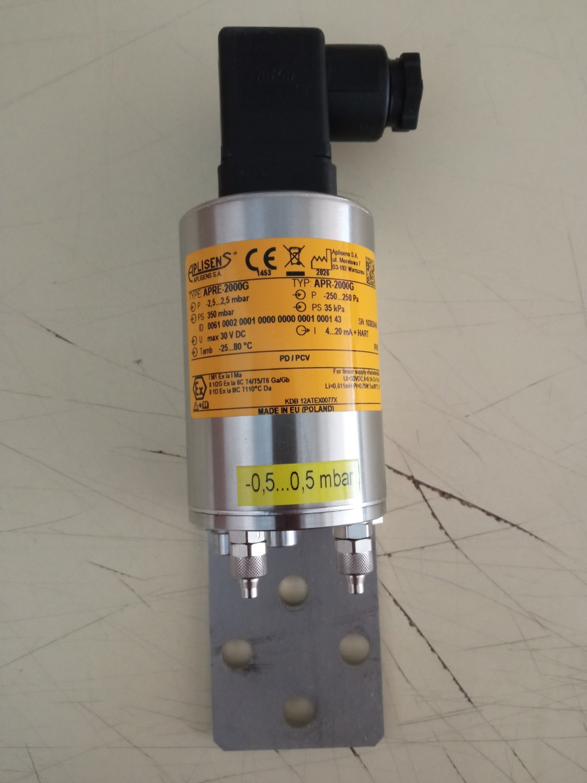 APRE-2000GExia/-2,5...2,5mbar/ -0,5...0.5mbar/PCV