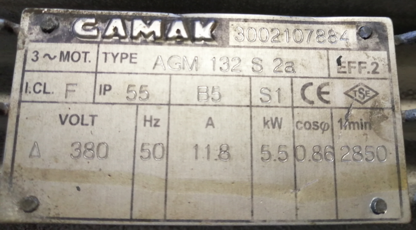 AGM 132 S2a  OBSOLETE, REPLACEMENT AG2M2E-132S/2a!!!